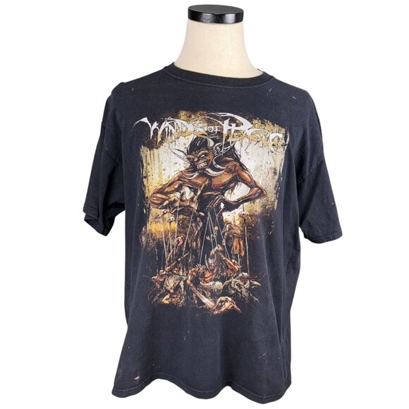 Winds Of Plague Band T-Shirt XL Anvil Black Pre-Shrunk 100% Cotton Graphic Tee - Picture 1 of 12